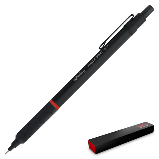Rotring Rapid Pro Black Mechanical Pencil with a 0.7mm lead