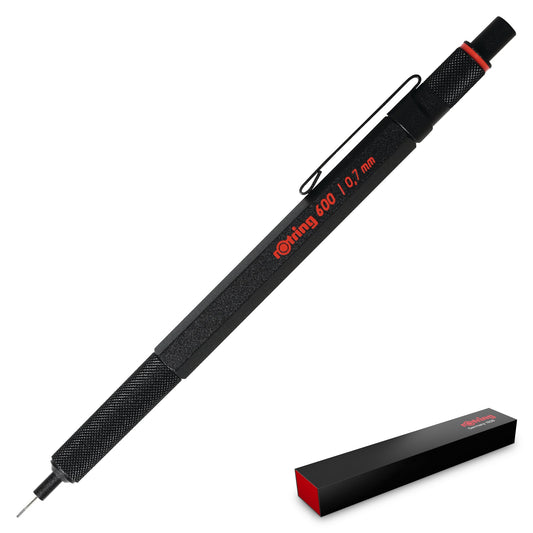 Rotring 600 Black Mechanical Pencil with a 0.7 mm lead