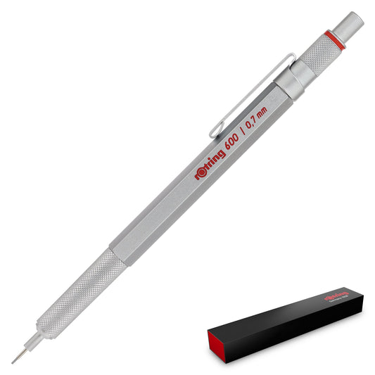 Rotring 600 Silver Mechanical Pencil with 0.7mm lead