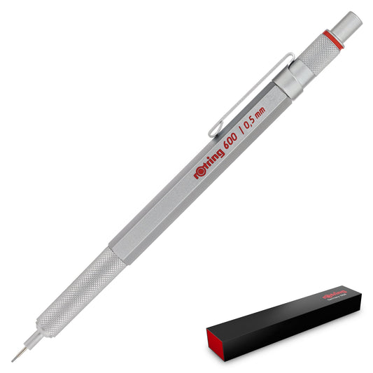 Rotring 600 Silver Mechanical Pencil with 0.5mm lead