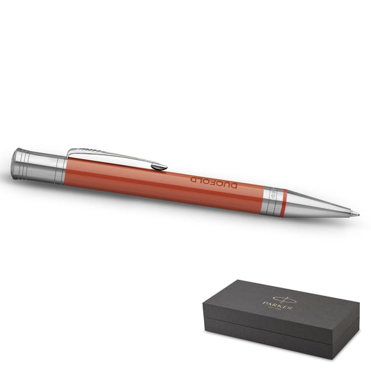 Parker Duofold Big Red Vintage Chrome Trim Ballpoint Pen