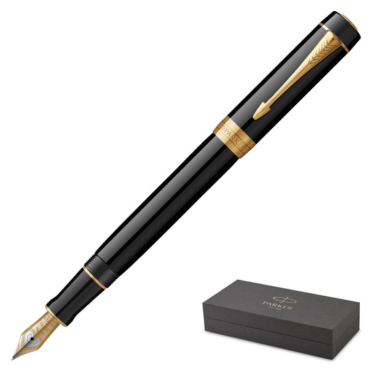 Parker Duofold Black Gold Trim Centennial Fountain Pen