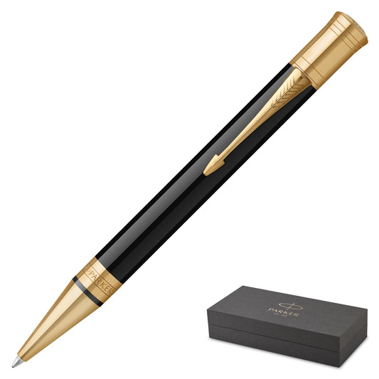 Parker Duofold Black Gold Trim Ballpoint Pen