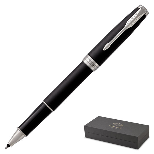 Parker Sonnet Matte Black Chrome Trim Rollerball Pen