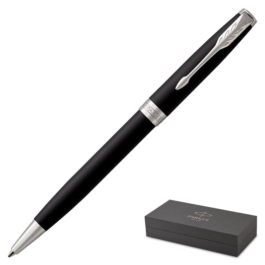 Parker Sonnet Matte Black Chrome Trim Ballpoint Pen