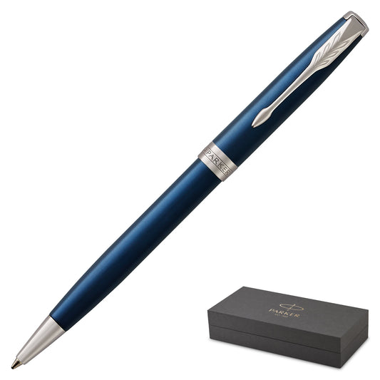 Parker Sonnet Blue Chrome Trim Ballpoint Pen