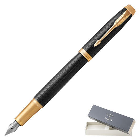 Parker IM Premium Black Gold Trim Fountain Pen