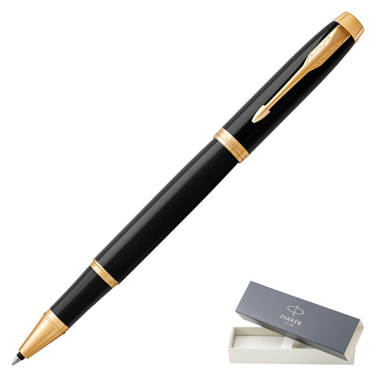 Parker IM Black Gold Trim Rollerball Pen