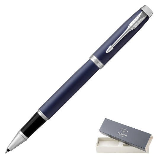 Parker IM Blue Chrome Trim Rollerball Pen