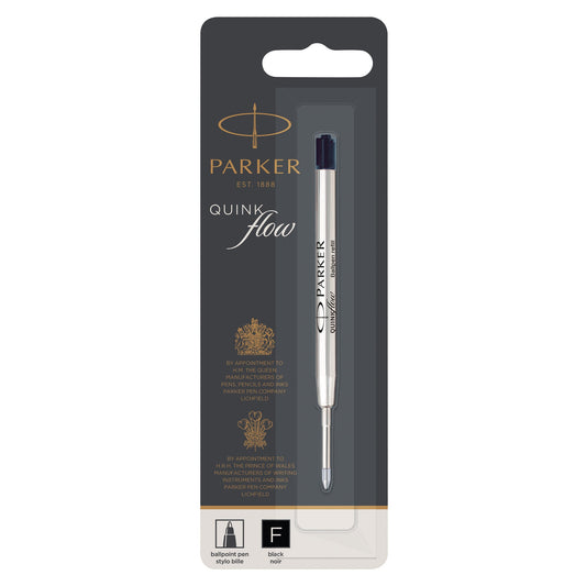 Parker Quinkflow Ballpoint Pen Refill with fine black ink