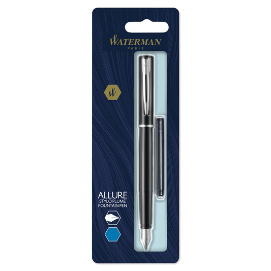 Waterman Allure Black Fountain Pen Fine Nib