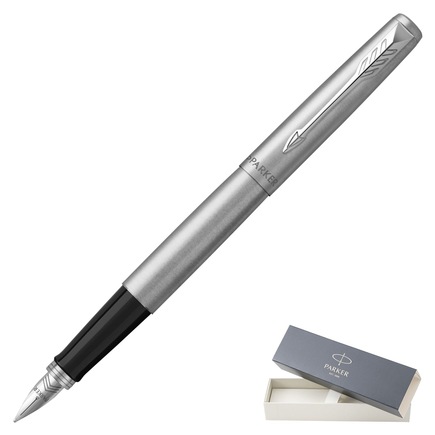Parker Jotter Stainless Steel Chrome Trim Fountain Pen