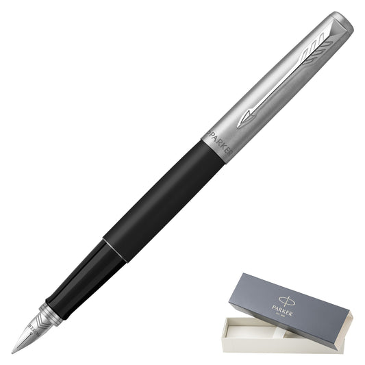 Parker Jotter Bond Street Black Chrome Trim Fountain Pen