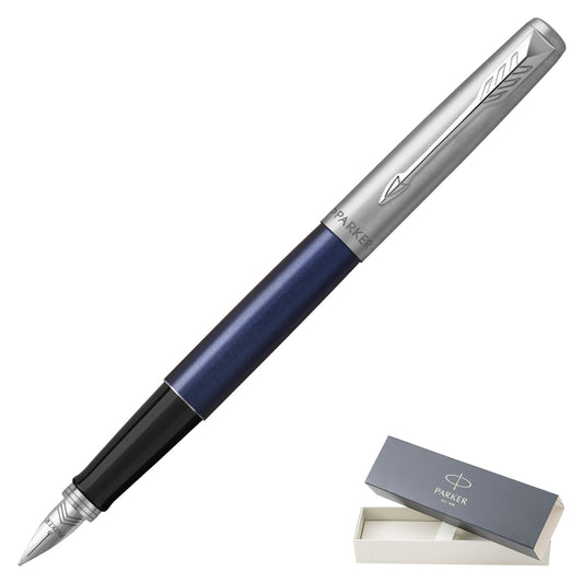 Parker Jotter Royal Blue Chrome Trim Fountain Pen