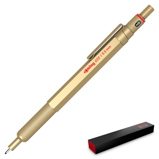 Rotring 600 Mechanical Pencil in Gold 0.5mm