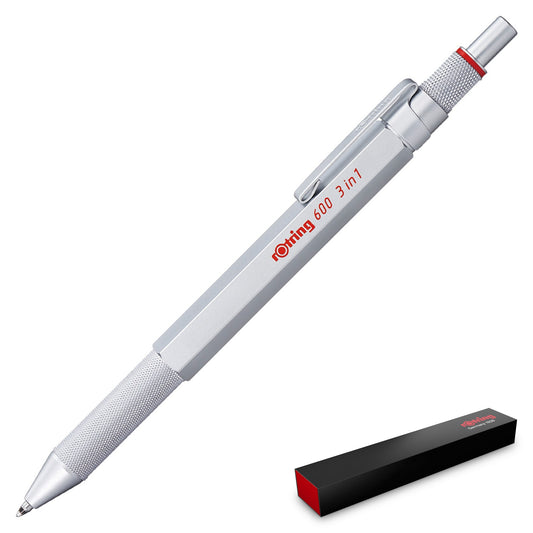 Rotring 600 3-in-1 Multi Pen in Silver