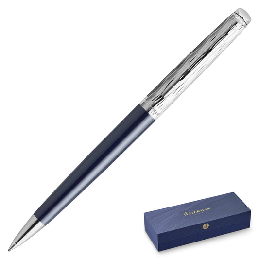 Waterman Hémisphère 2022 Special Edition Deluxe Blue Chrome Trim Ballpoint Pen