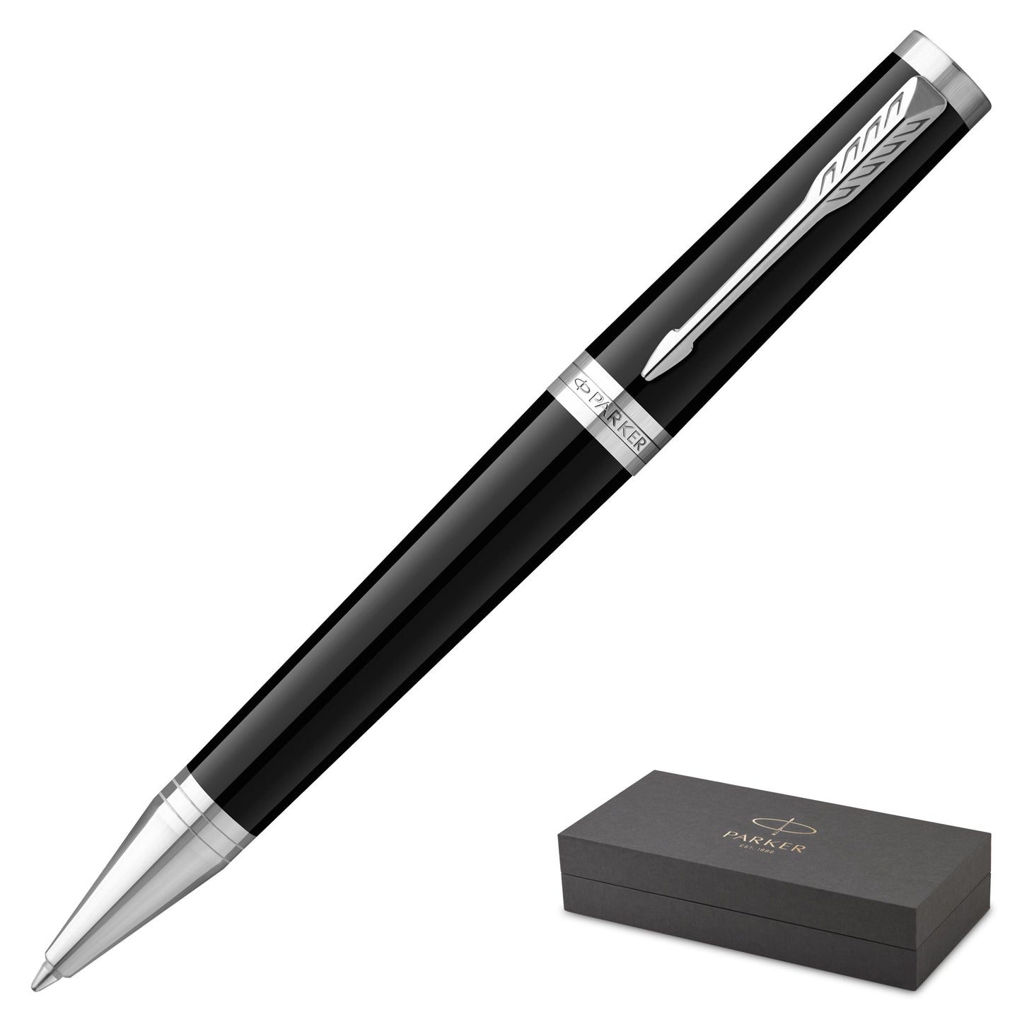 Parker Ingenuity Black Chrome Trim Ballpoint Pen