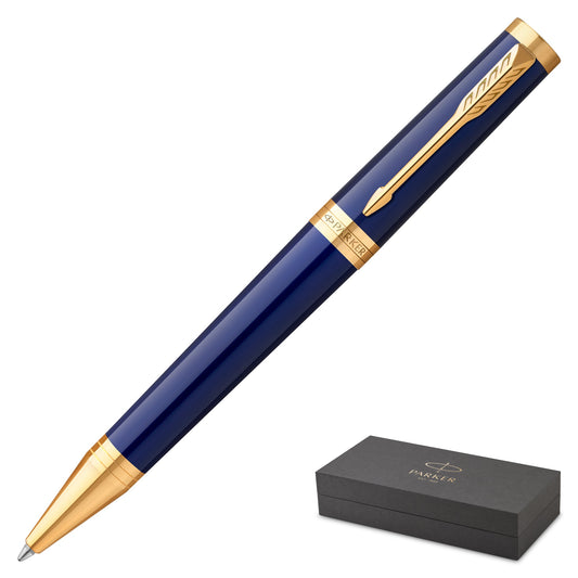 Parker Ingenuity Blue Gold Trim Ballpoint Pen