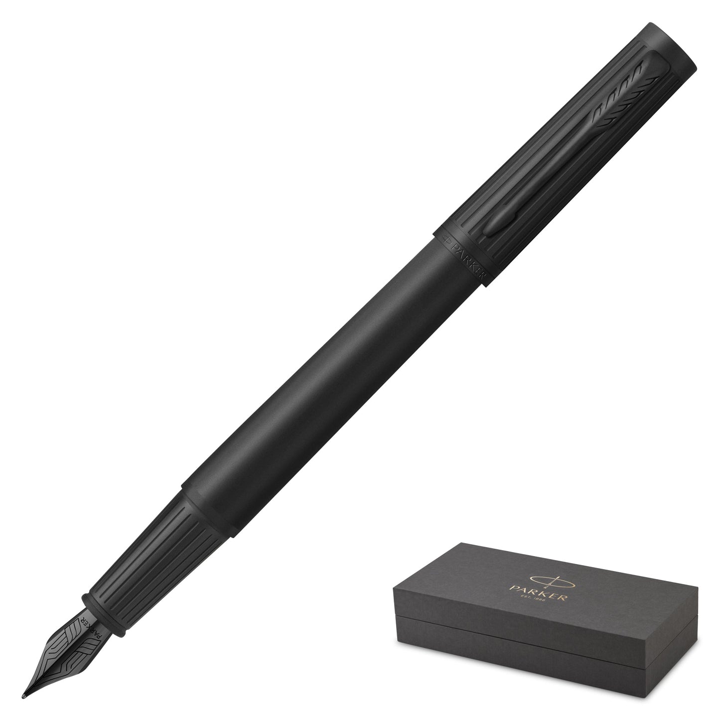 Parker Ingenuity Black Rubber Trim Fountain Pen Fine Nib