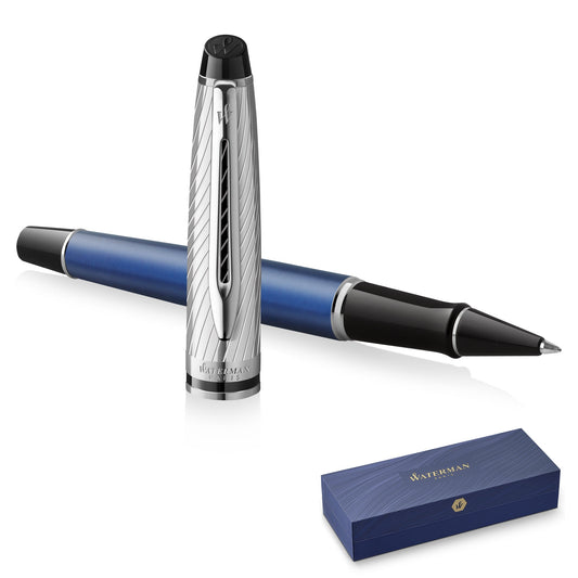 Waterman Expert 3 Metallic Blue Chrome Trim Rollerball Pen