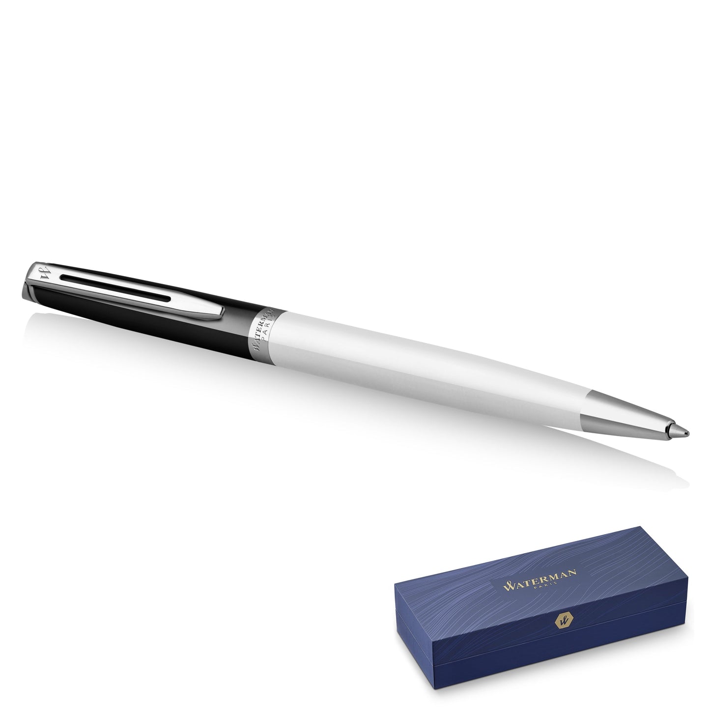 Waterman Hémisphère Color Block Black White Ballpoint Pen