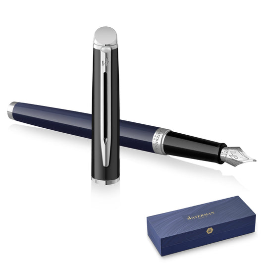 Waterman Hémisphère Color Block Black Blue Fine Point Fountain Pen