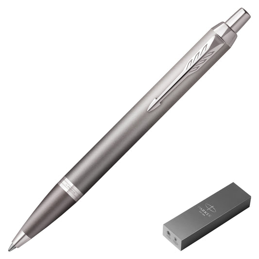 Parker IM Writing Rituals Ballpoint Pen - Grey Chrome Trim