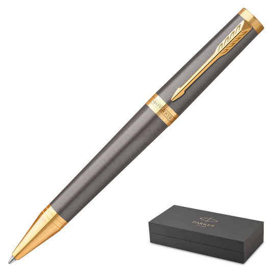 Parker Sonnet Grey Lacquer with Gold Trim Rollerball Pen