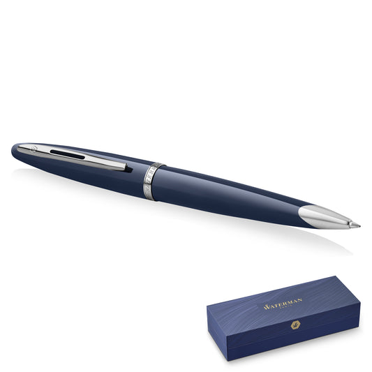 Waterman Carène Blue Chrome Trim Ballpoint Pen