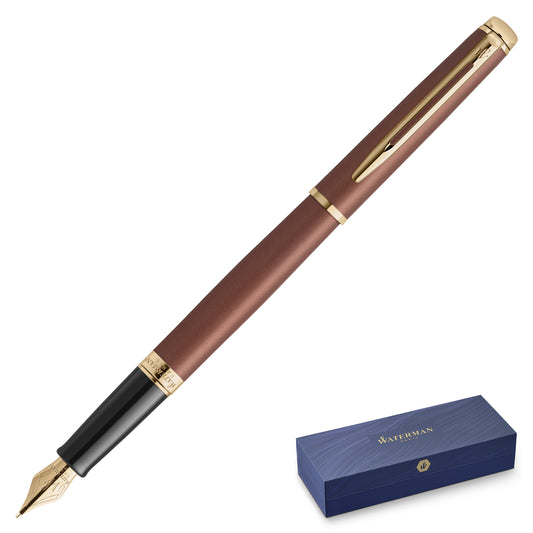 Waterman Hémisphère Metallic Copper Red GT Fountain Pen Medium Nib