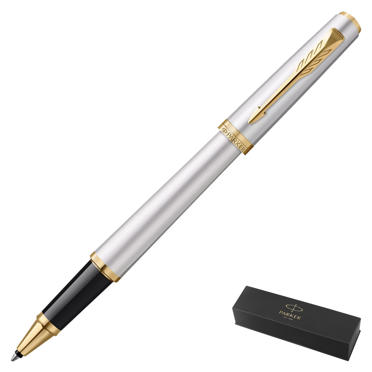 Parker Meridian Core Rollerball Pen – Chrome Lacquer with Gold Trim