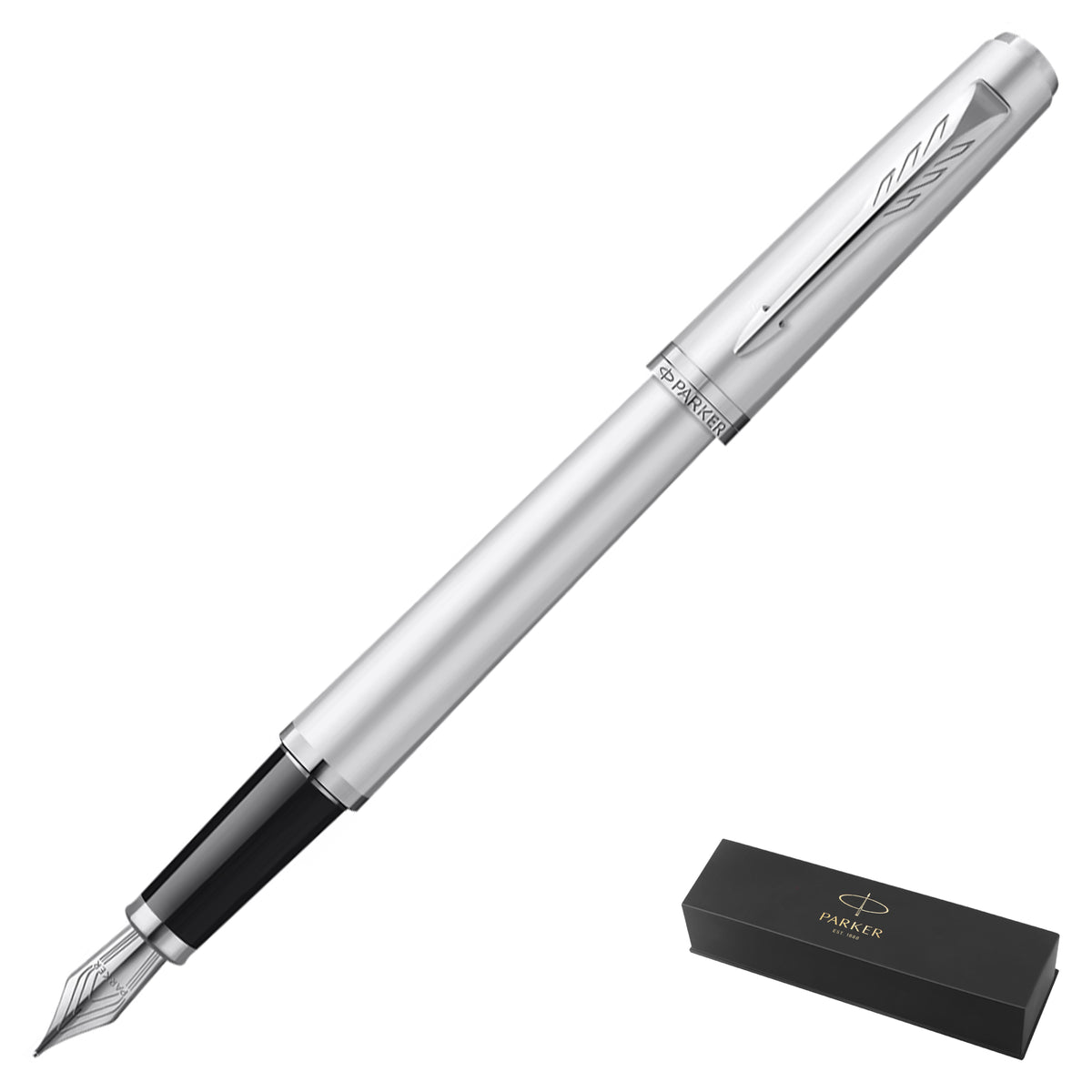 Parker Meridian Core Fountain Pen – Chrome Lacquer with Chrome Trim