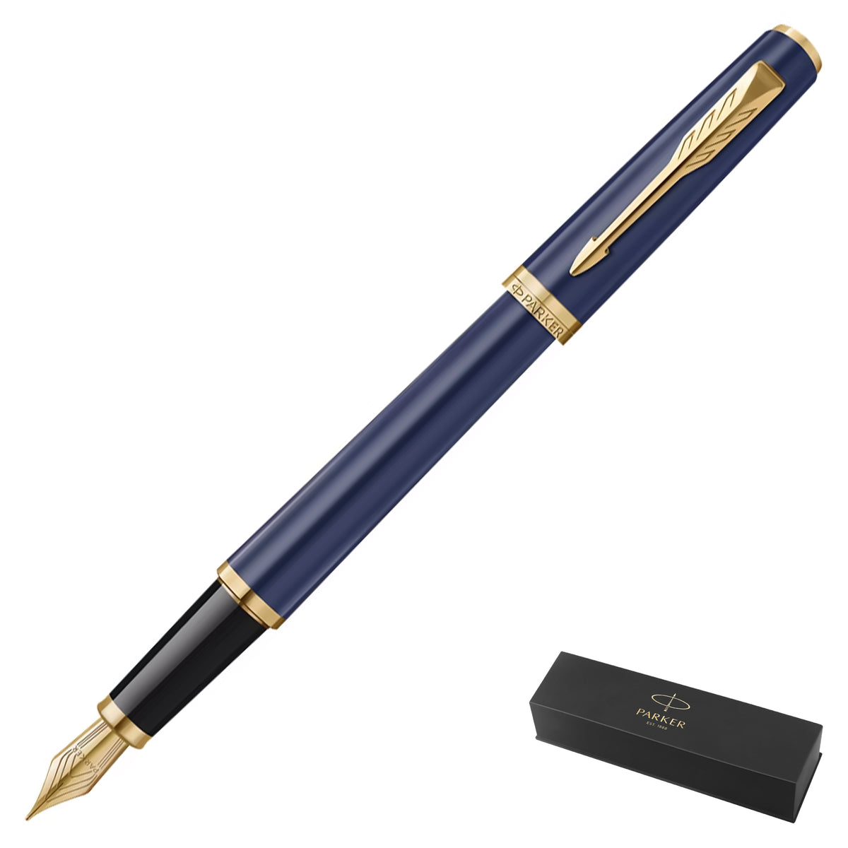 Parker Meridian Core Fountain Pen – Blue Lacquer with Gold Trim
