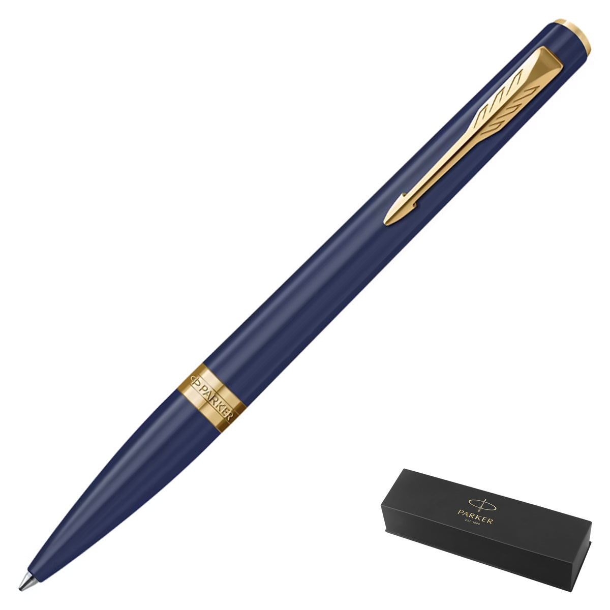 Parker Meridian Core Ballpoint Pen – Blue Lacquer with Gold Trim