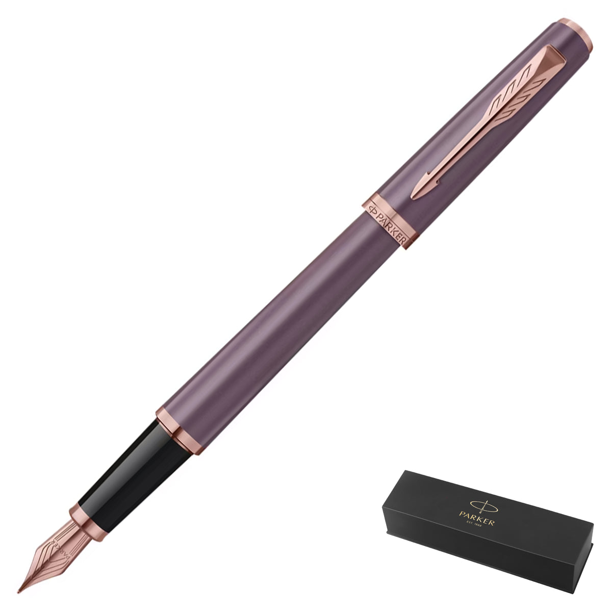 Parker Meridian Core Fountain Pen – Purple Lacquer with Pink Gold Trim