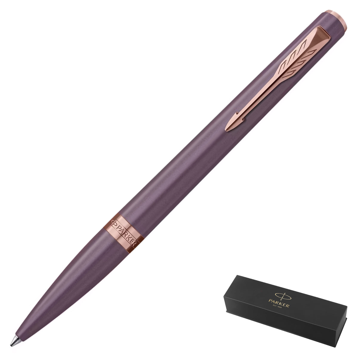 Parker Meridian Core Ballpoint Pen – Purple Lacquer with Pink Gold Trim