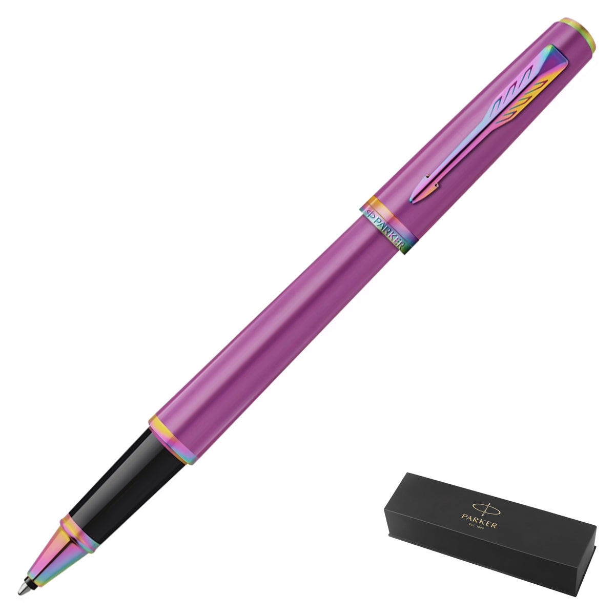 Parker Meridian Core Rollerball Pen – Grape Lacquer with Rainbow Trim