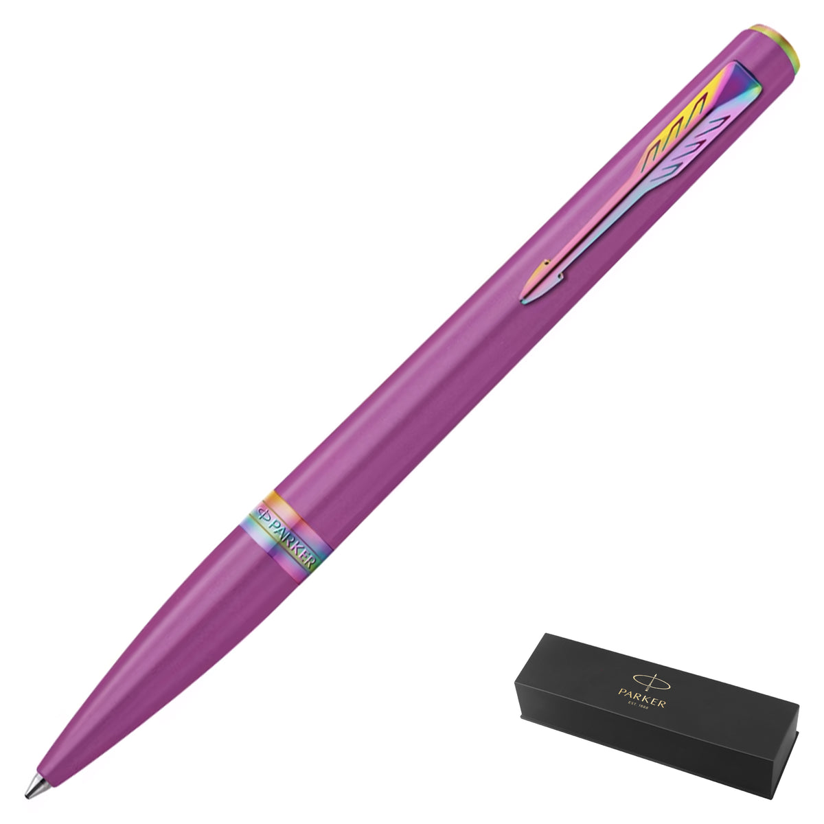 Parker Meridian Core Ballpoint Pen – Grape Lacquer with Rainbow Trim