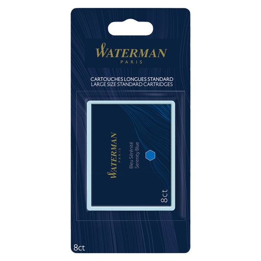 Waterman 8-Pack of International Size Blue Ink Cartridges