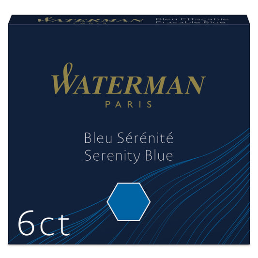 Waterman 6-Pack of International Size Florida Blue Ink Cartridges