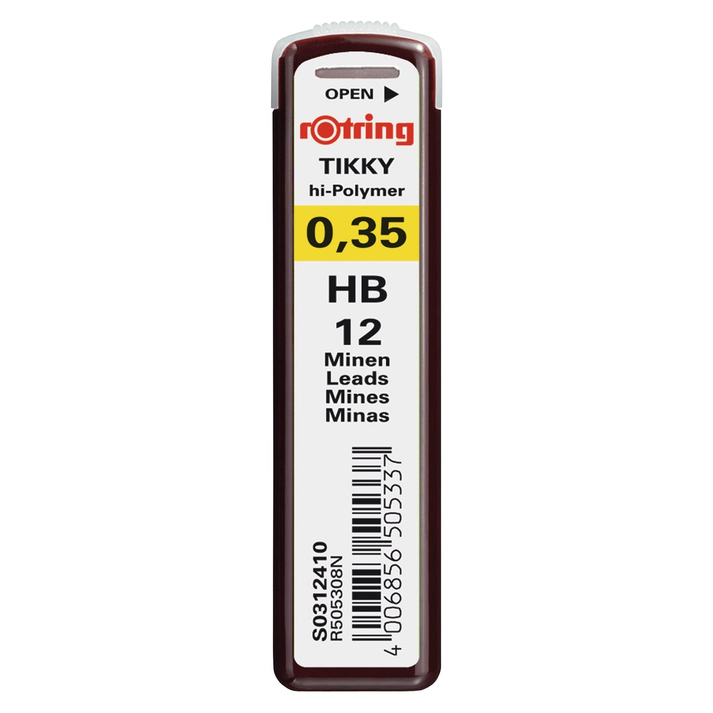 Rotring Fineliner Mechanical Pencil Leads 0.35 mm HB