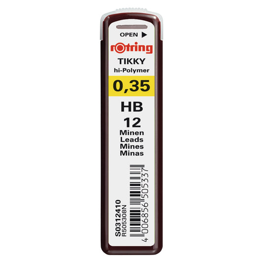 Rotring Fineliner Mechanical Pencil Leads 0.35 mm HB