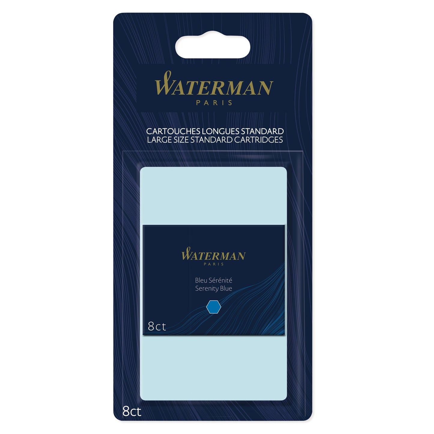 Waterman Long Fountain Pen Ink Cartridge in Florida Blue