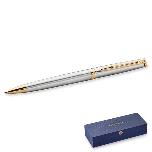 Waterman Hémisphère Stainless Steel Gold Trim Ballpoint Pen
