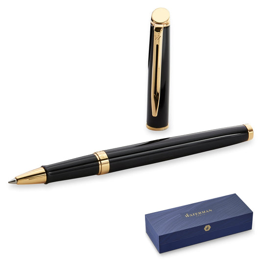 Waterman Hémisphère Black Gold Trim Rollerball Pen