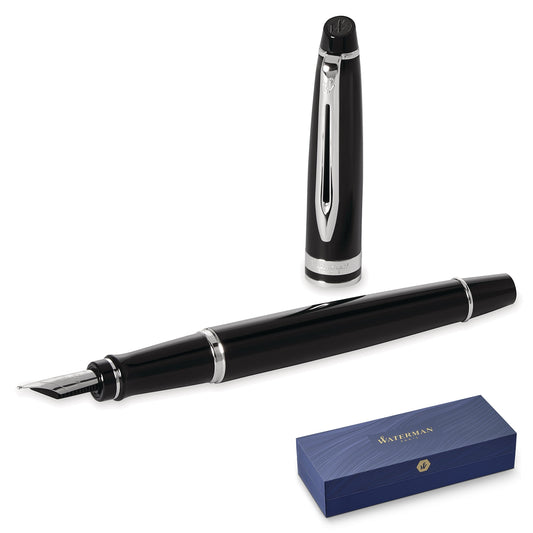 Waterman Expert 3 Black Chrome Trim Fountain Pen