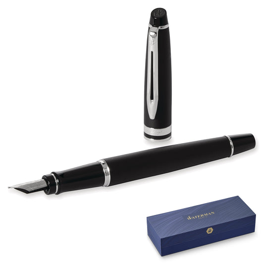Waterman Expert 3 Matte Black Chrome Trim Fountain Pen