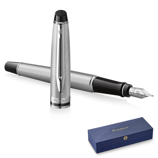 Waterman Expert Stainless Steel Chrome Trim Fountain Pen