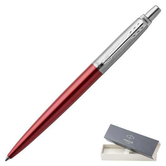 Parker Jotter Kensington Red Chrome Trim Ballpoint Pen
